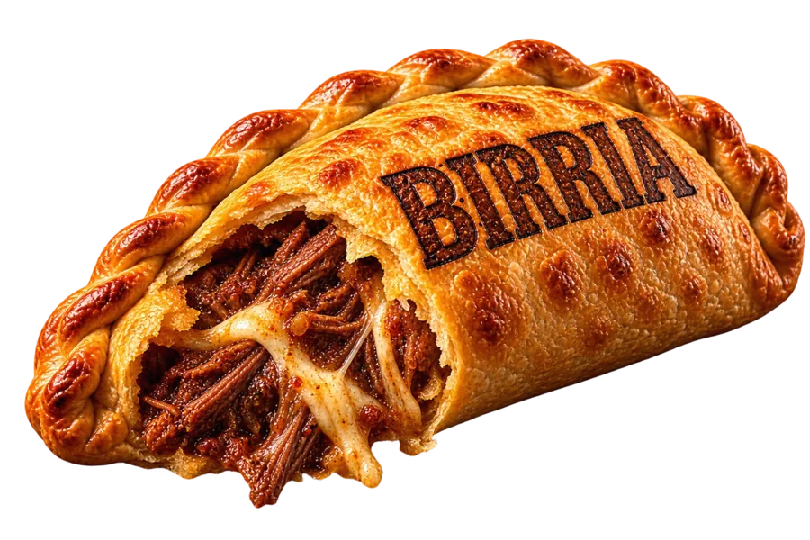 Empanada de Birria abierta